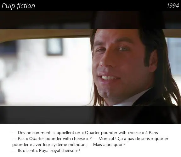 Vignette : Pulp fiction